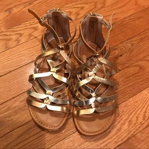 Girls Size 13 art class Metallic Gladiator Sandals